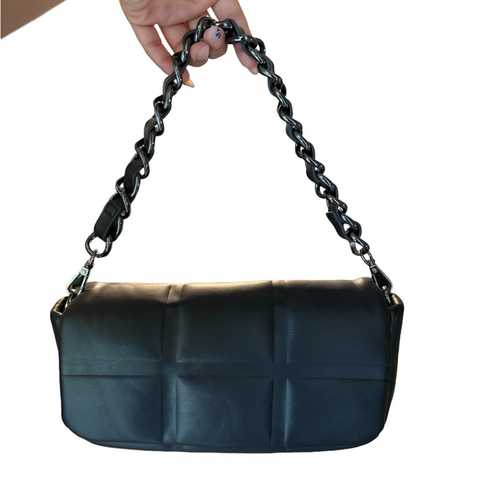 Lightly Used, Silver Detailing, Quilted Faux Leather